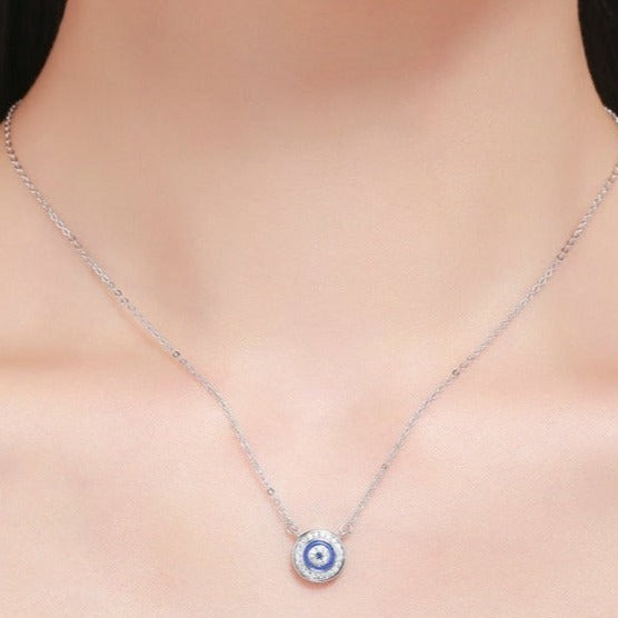 karma evil eye necklace