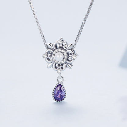 teardrop purple necklace